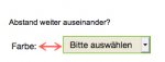 Aw: Abstand Attribute im Frontend