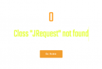 Registrierung und Gäste Check-Out, Class "JRequest" not found